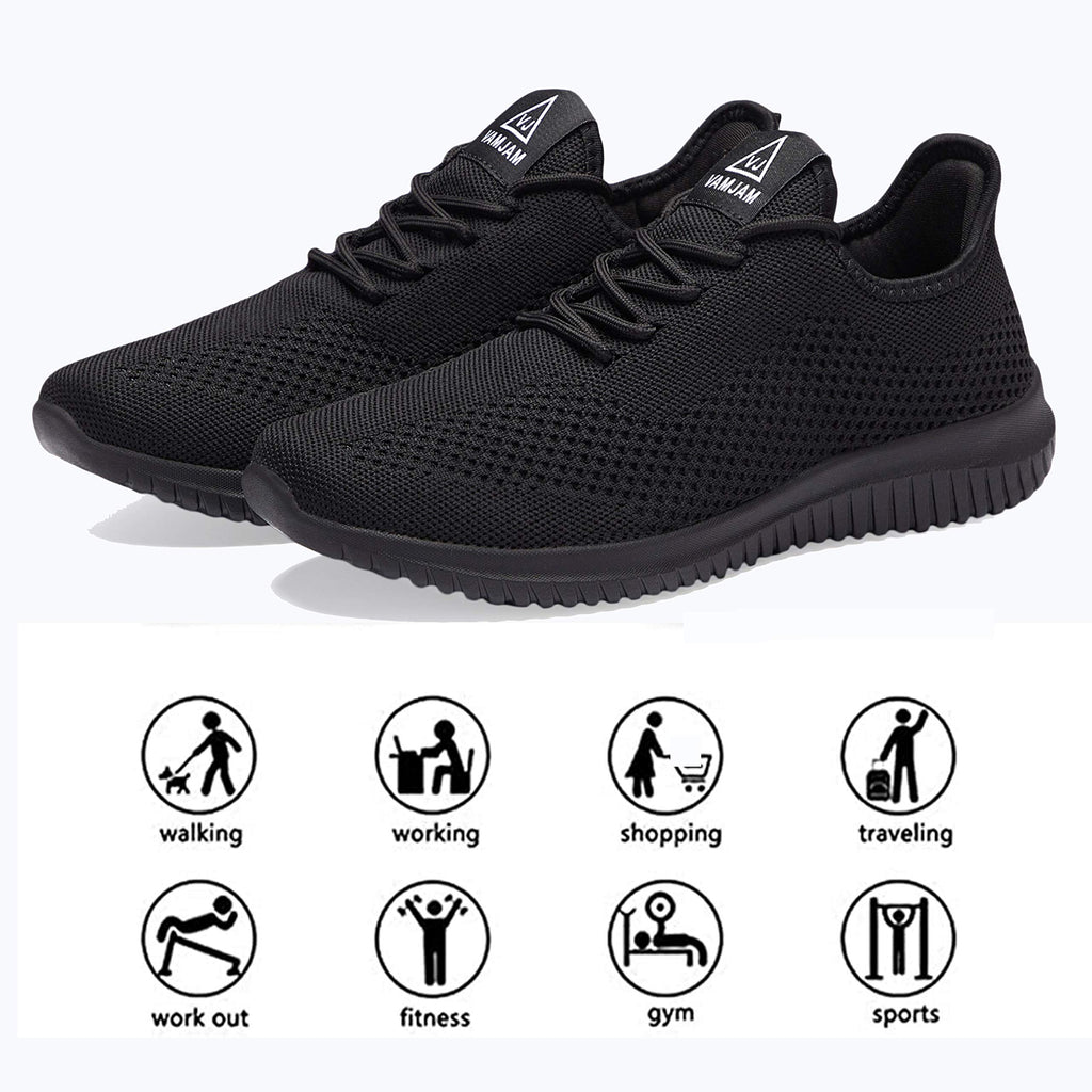 VAMJAM Men's Running Shoes Ultra Lightweight Breathable Walking Shoes Non Slip Athletic Fashion Sneakers Mesh Workout Casual Sports Shoes