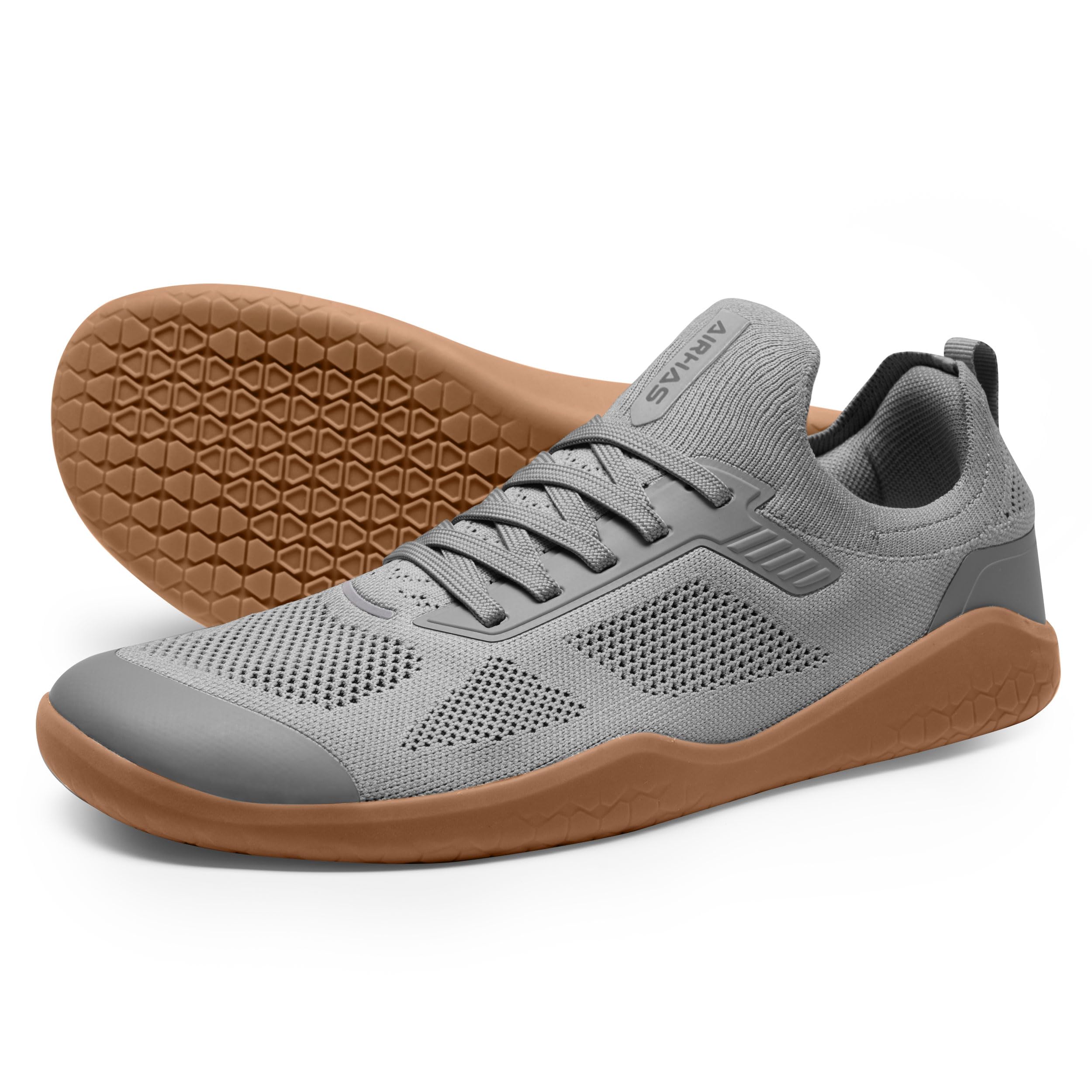 AIRHAS Men's Barefoot Shoes Zero Drop Wide Toe Box Minimalist Gym Shoes for Men Deadlift Cross Training Sneakers