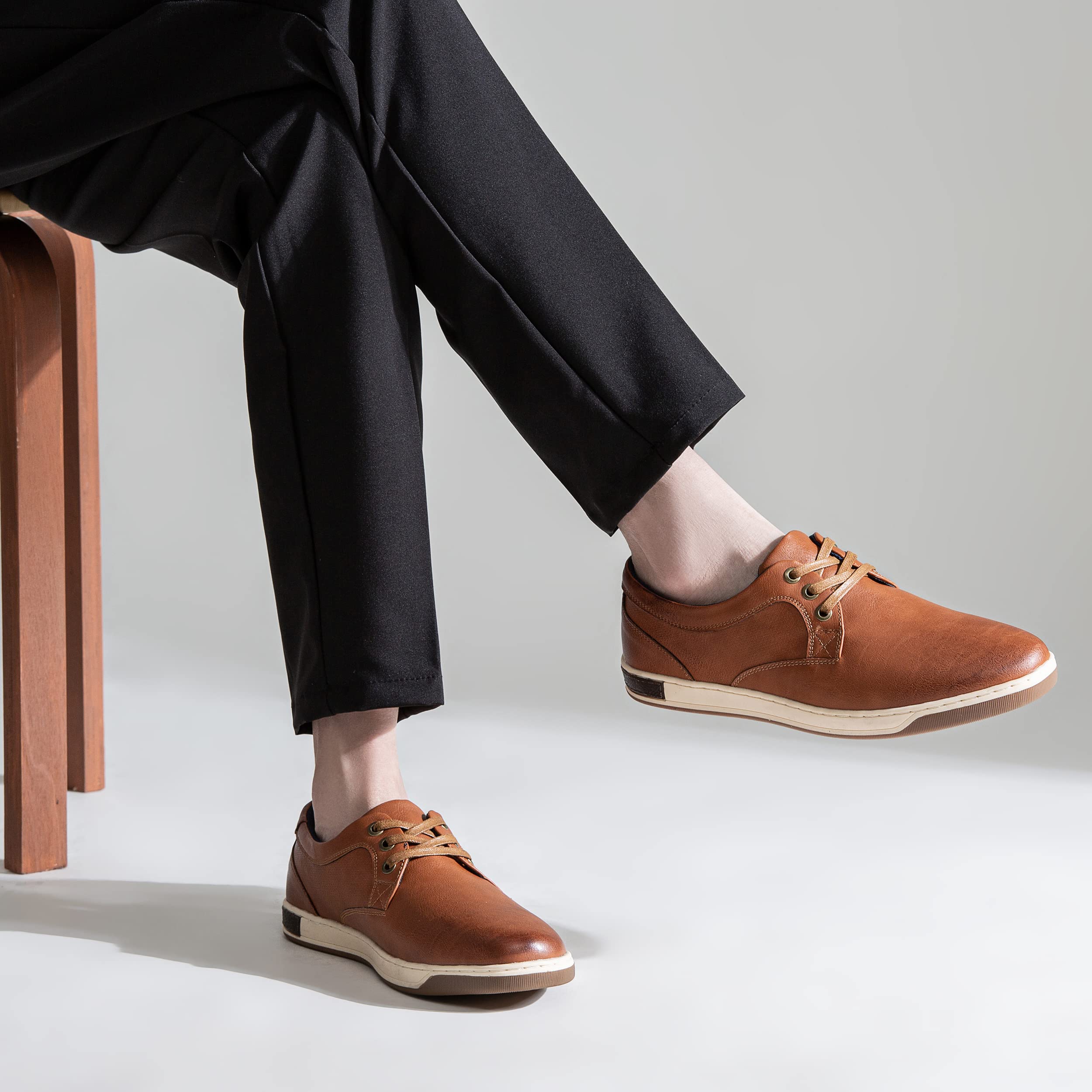 Jousen Men's Fashion Sneakers Classic Retro Casual Shoes for Men Breathable Business Dress Sneaker