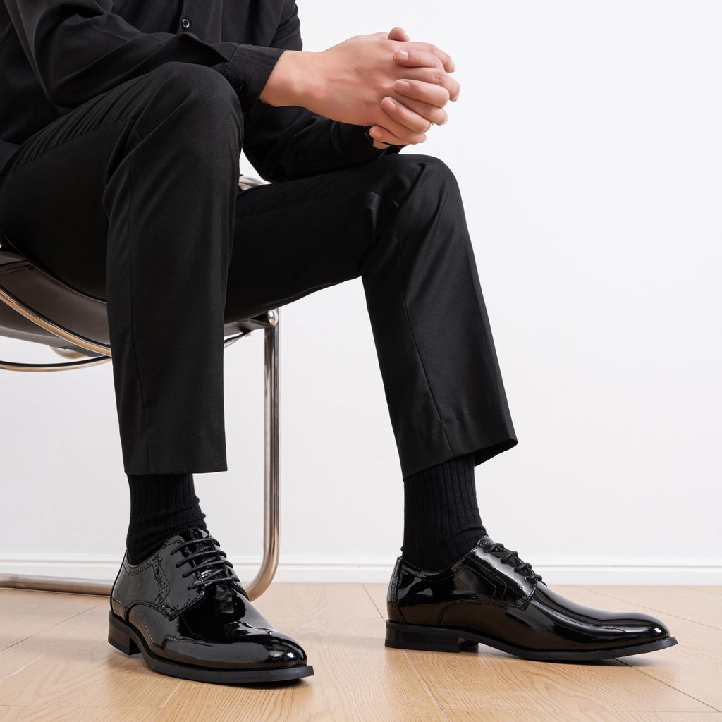 Vostey Men's Dress Shoes Classic Wingtip Brogue Men Oxfords