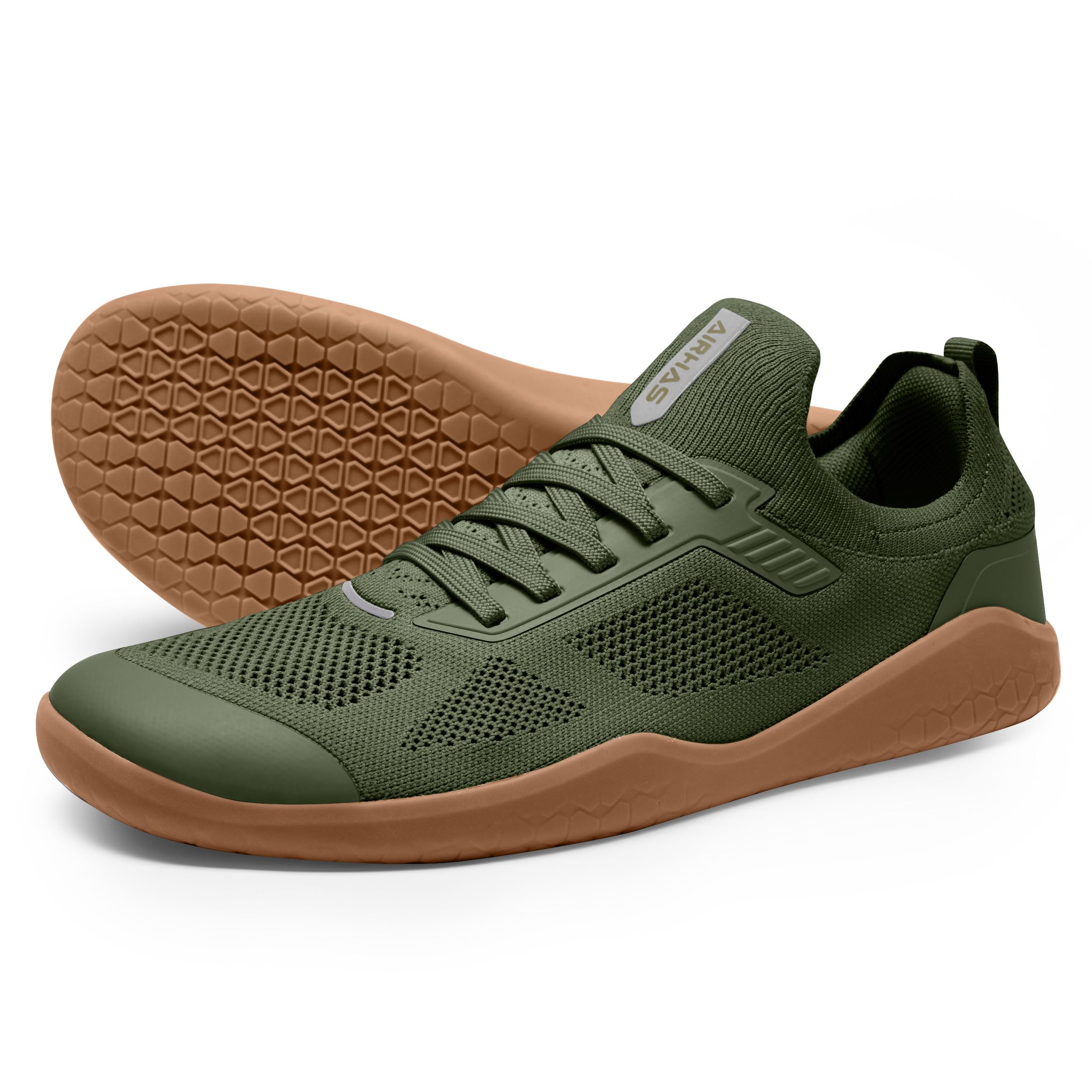 AIRHAS Men's Barefoot Shoes Zero Drop Wide Toe Box Minimalist Gym Shoes for Men Deadlift Cross Training Sneakers