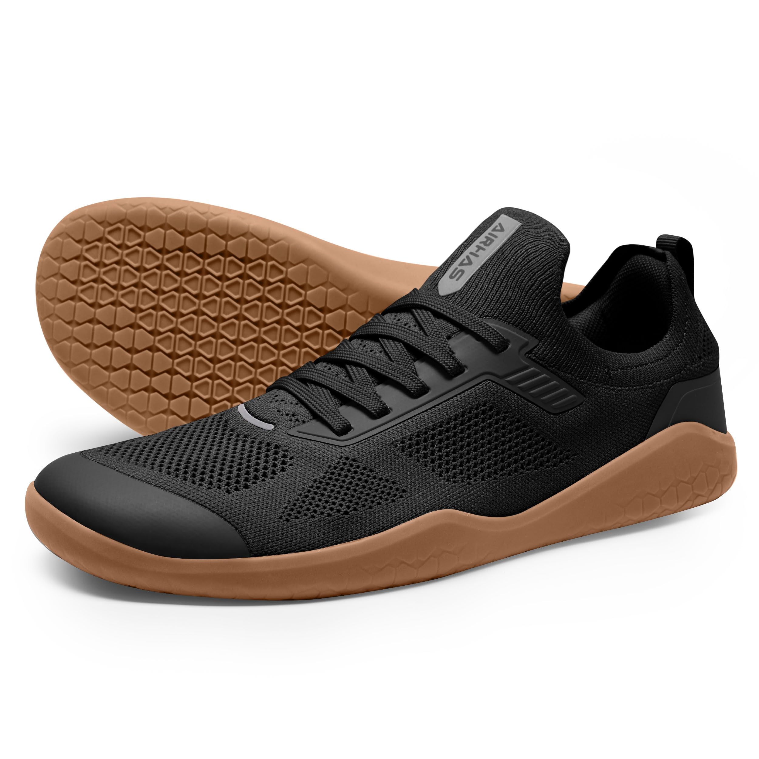 AIRHAS Men's Barefoot Shoes Zero Drop Wide Toe Box Minimalist Gym Shoes for Men Deadlift Cross Training Sneakers