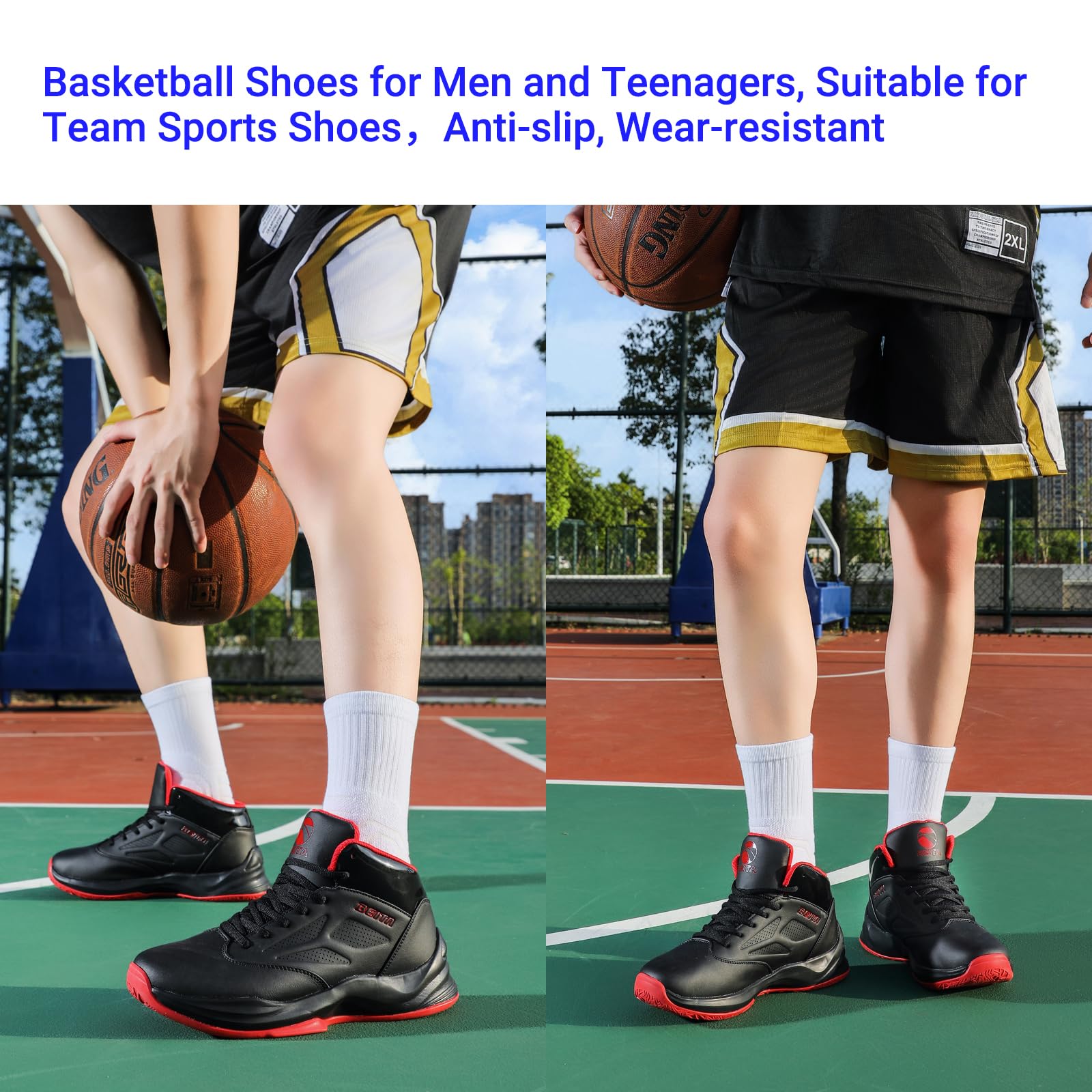 Beita High Upper Basketball Shoes for Men Sneakers Breathable Sports Shoes Anti Slip