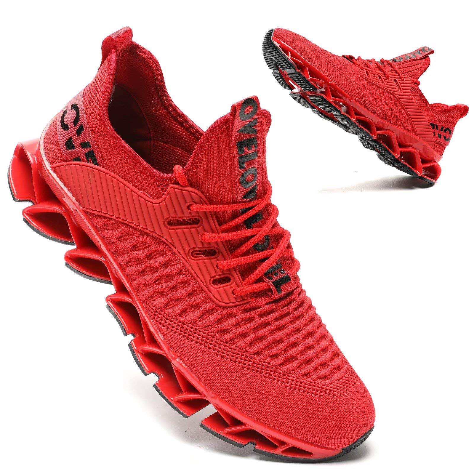 Vooncosir Men's Fashion Sneakers Breathable Mesh Running Shoes Blade Non Slip Soft Sole Casual Athletic Walking Shoes