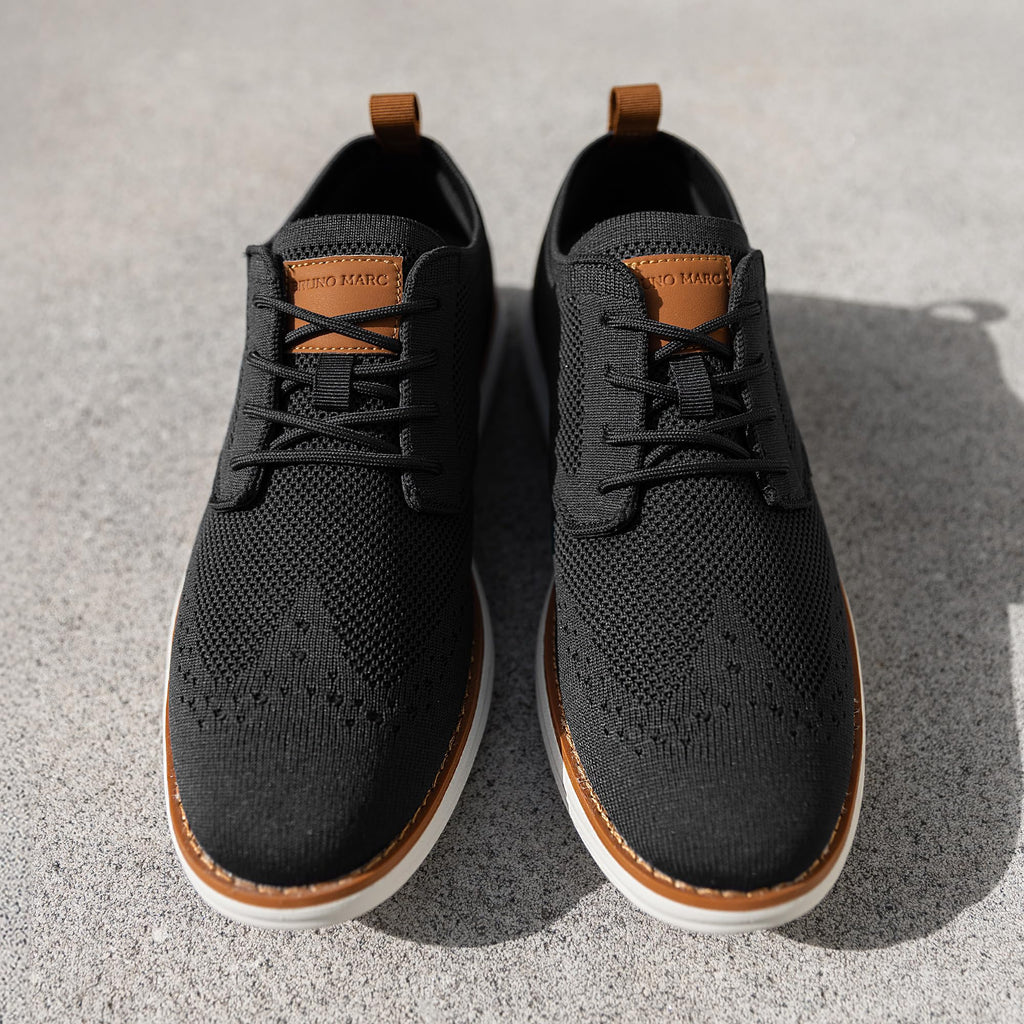 Bruno Marc Men's KnitFlex Craft Mesh Oxfords Sneakers Casual Dress Lace-Up Lightweight Walking Shoes