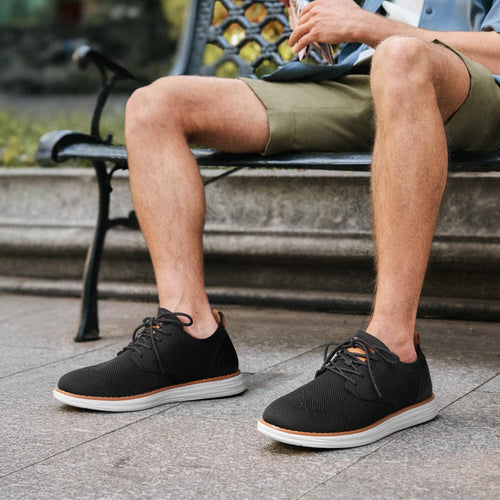 Bruno Marc Men's KnitFlex Craft Mesh Oxfords Sneakers Casual Dress Lace-Up Lightweight Walking Shoes