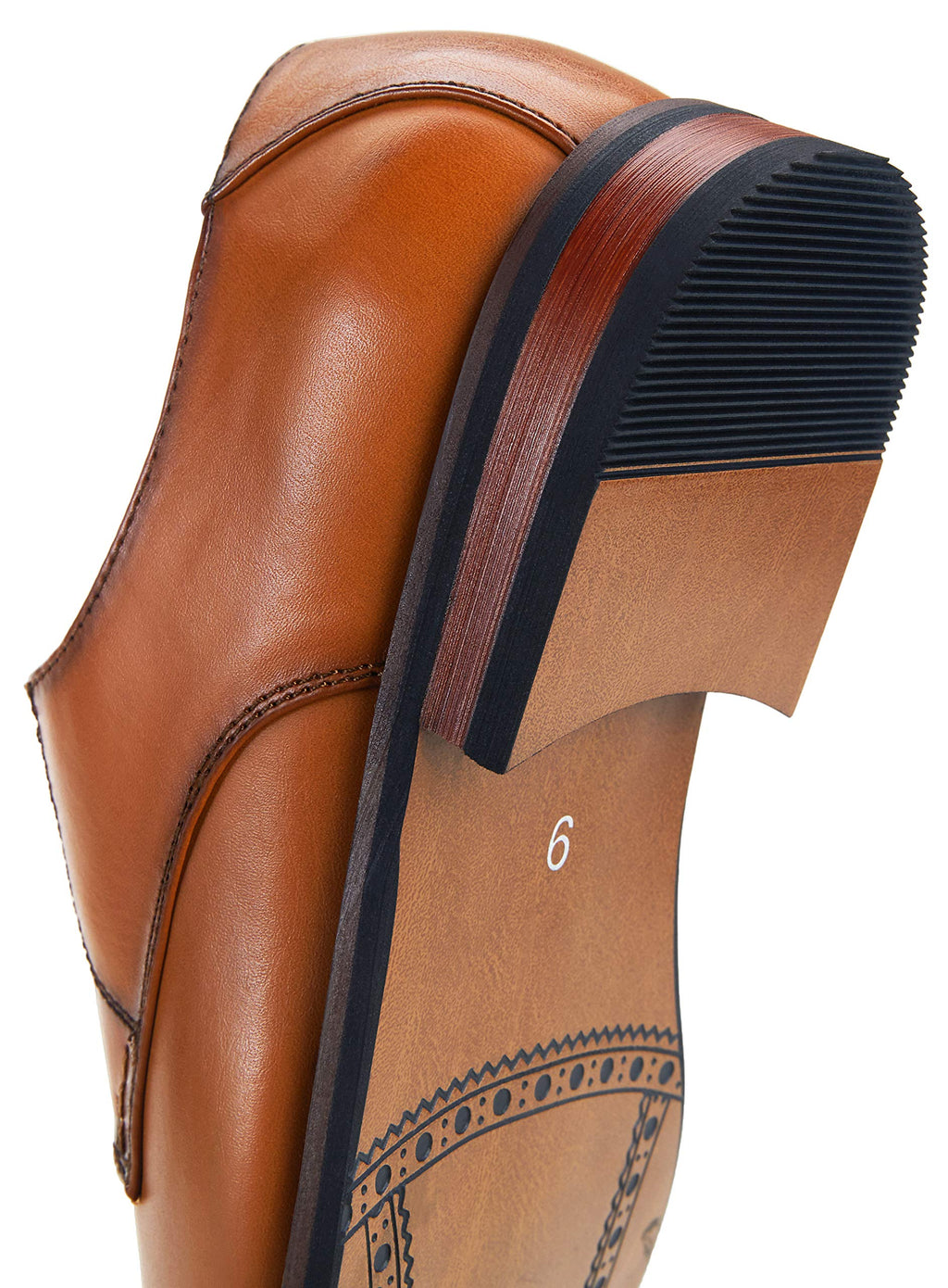 Jousen Men's Dress Cap Toe Shoes Wingtip Brogue Oxfords for Men Business Formal Derby Shoes